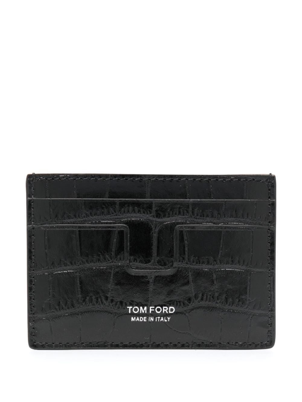 TOM FORD printed croc card holder - Black von TOM FORD