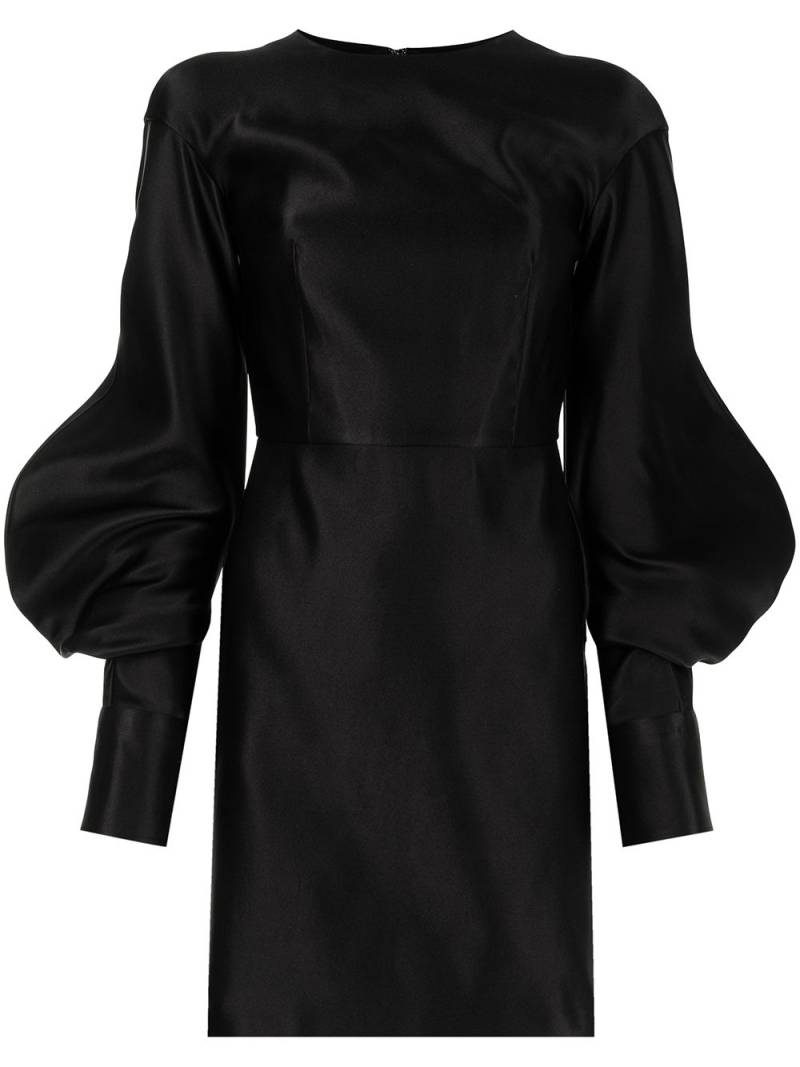 TOM FORD puff-sleeve duchess-silk minidress - Black von TOM FORD