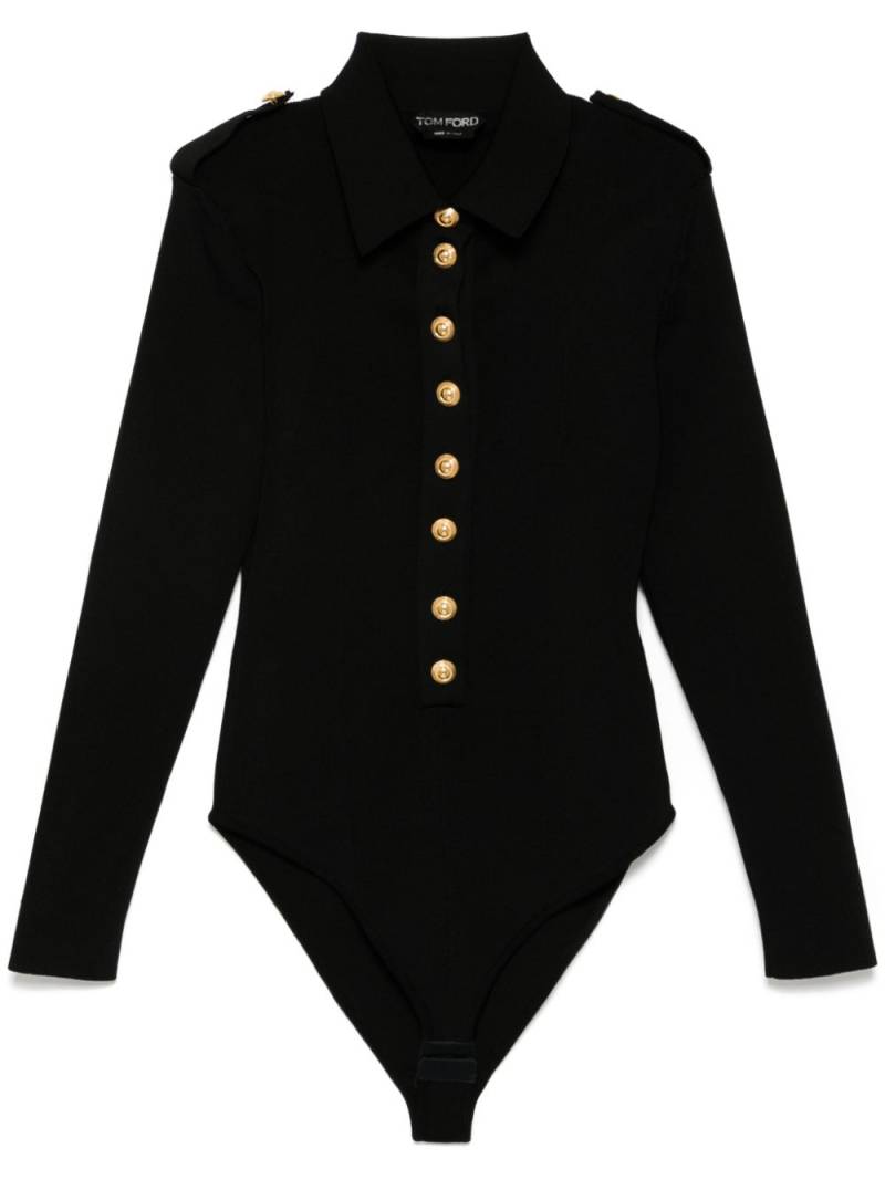 TOM FORD ribbed knit bodysuit - Black von TOM FORD