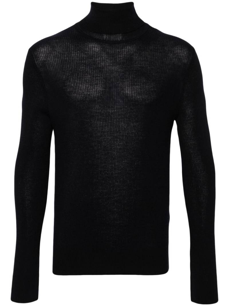 TOM FORD ribbed-knit roll-neck jumper - Blue von TOM FORD