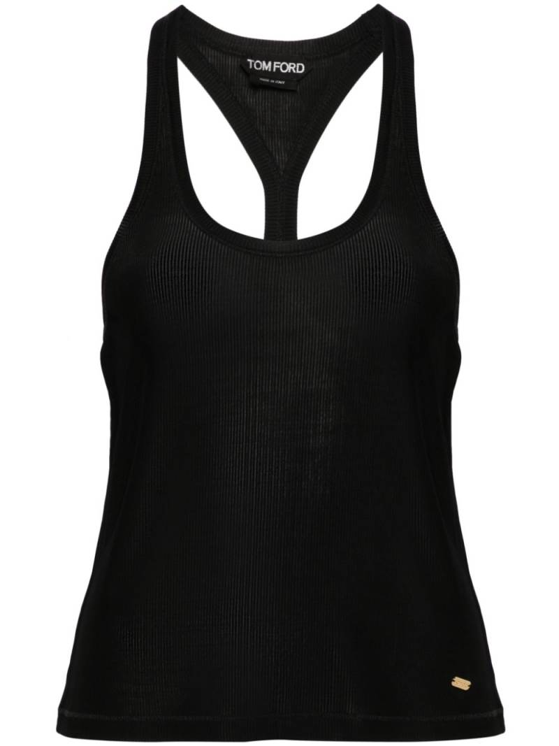 TOM FORD ribbed-knit racerback top - Black von TOM FORD