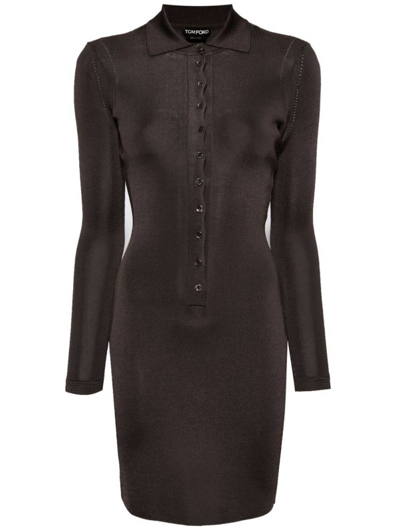 TOM FORD ribbed mini dress - Brown von TOM FORD