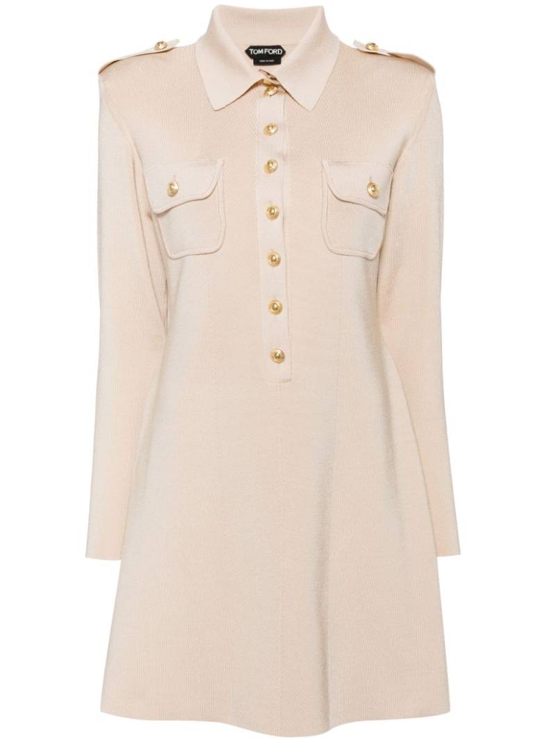 TOM FORD ribbed mini dress - Neutrals von TOM FORD