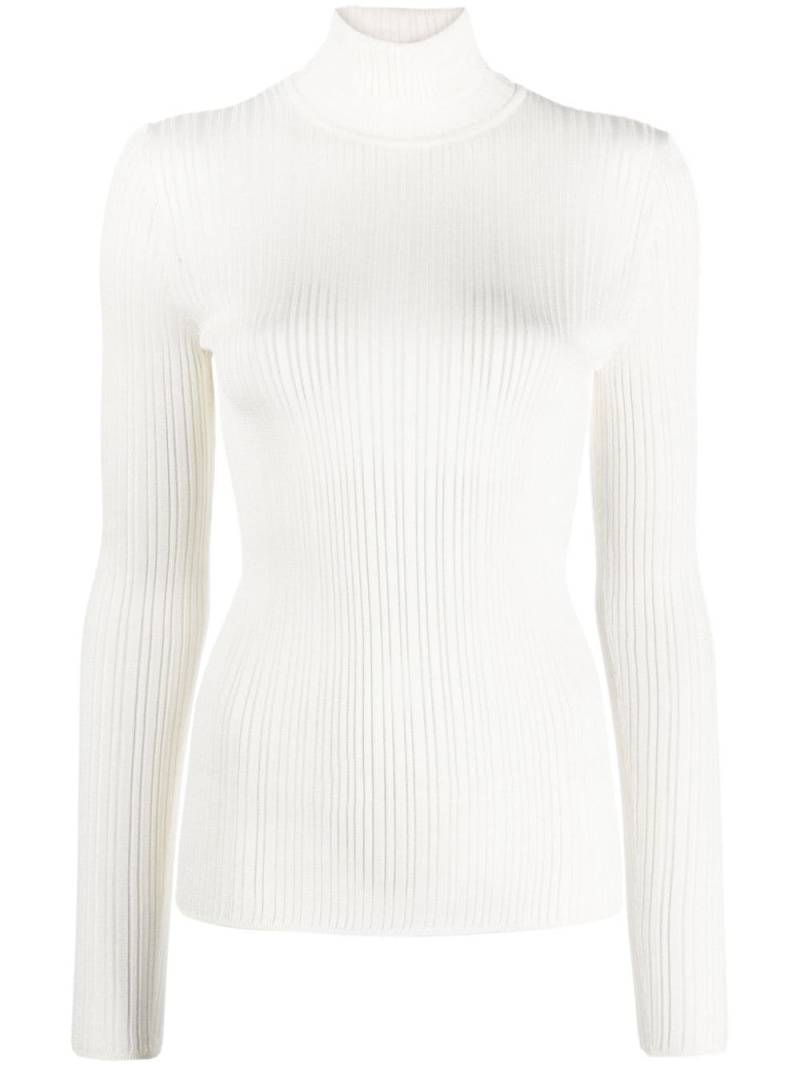 TOM FORD roll-neck ribbed-knit jumper - White von TOM FORD