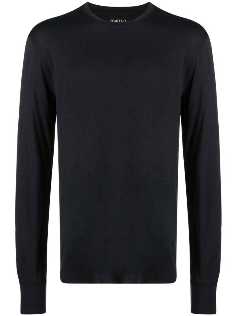 TOM FORD round-neck long-sleeve T-shirt - Black von TOM FORD