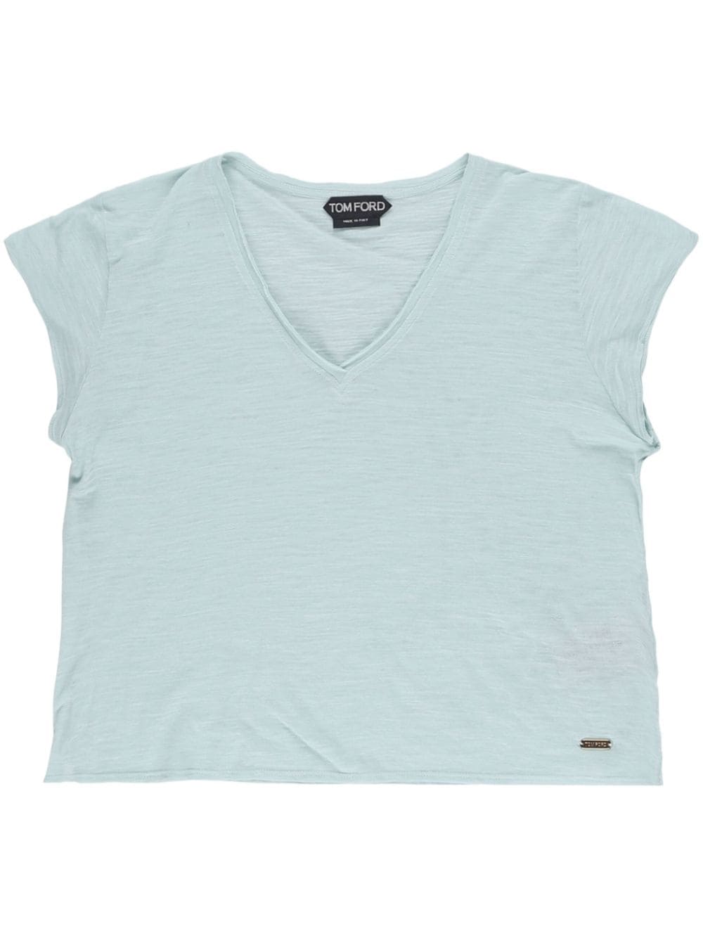 TOM FORD semi-sheer cotton T-shirt - Blue von TOM FORD