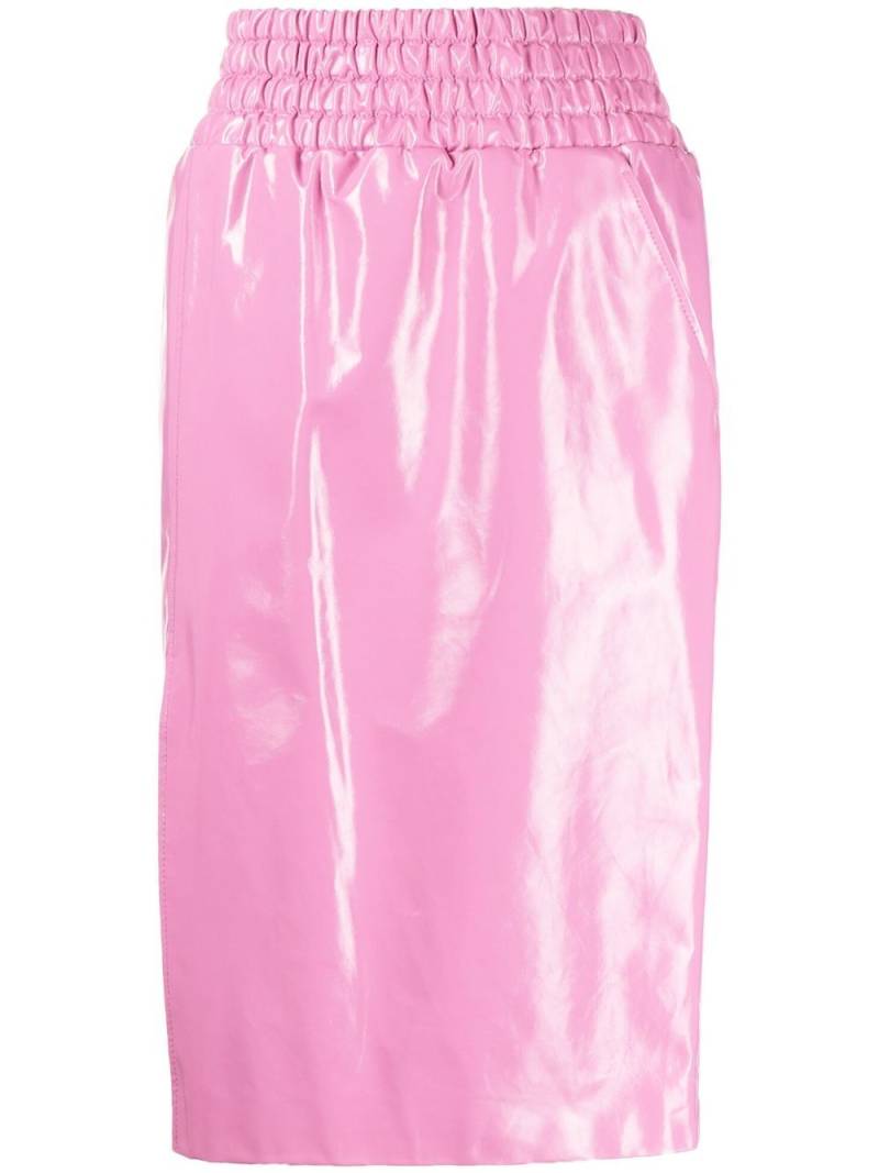 TOM FORD shiny textured leather midi skirt - Pink von TOM FORD