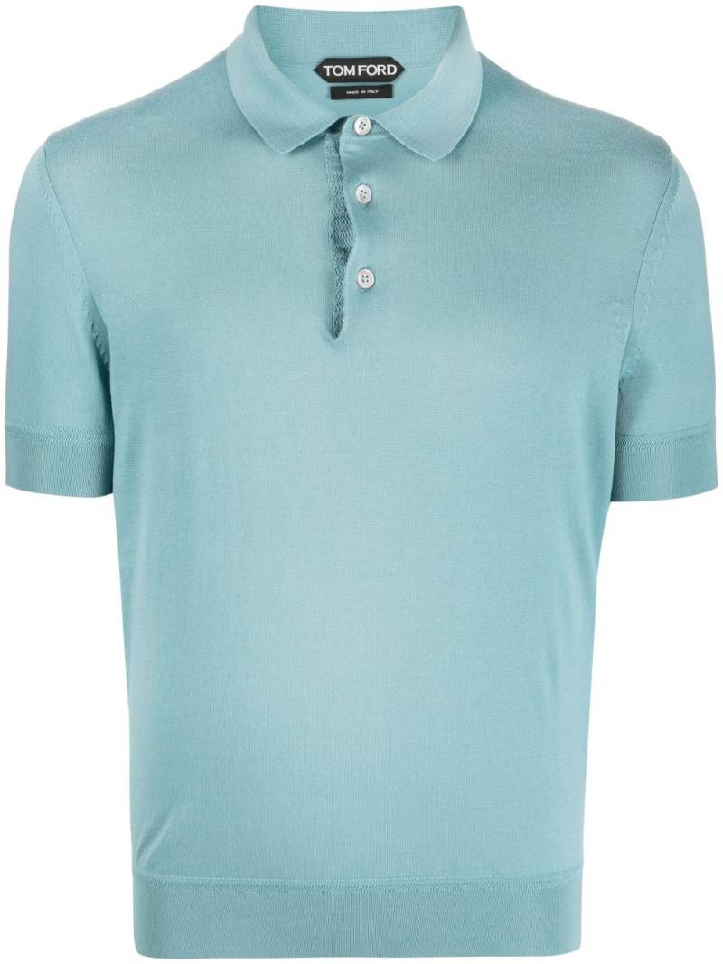 TOM FORD short-sleeve polo shirt - Blue von TOM FORD