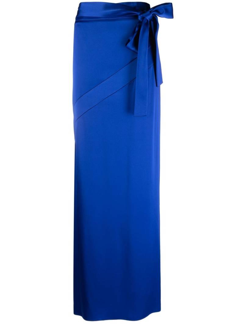 TOM FORD side-tie satin skirt - Blue von TOM FORD