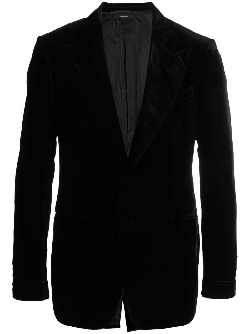 TOM FORD single-breasted velvet blazer - Black von TOM FORD