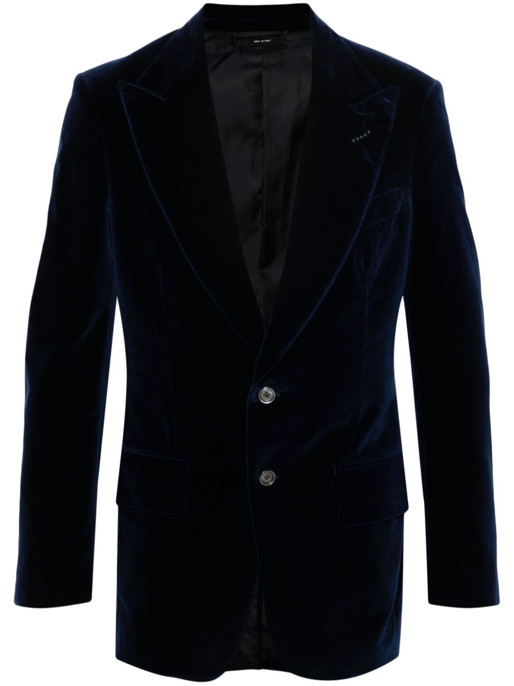 TOM FORD single-breasted velvet jacket - Blue von TOM FORD