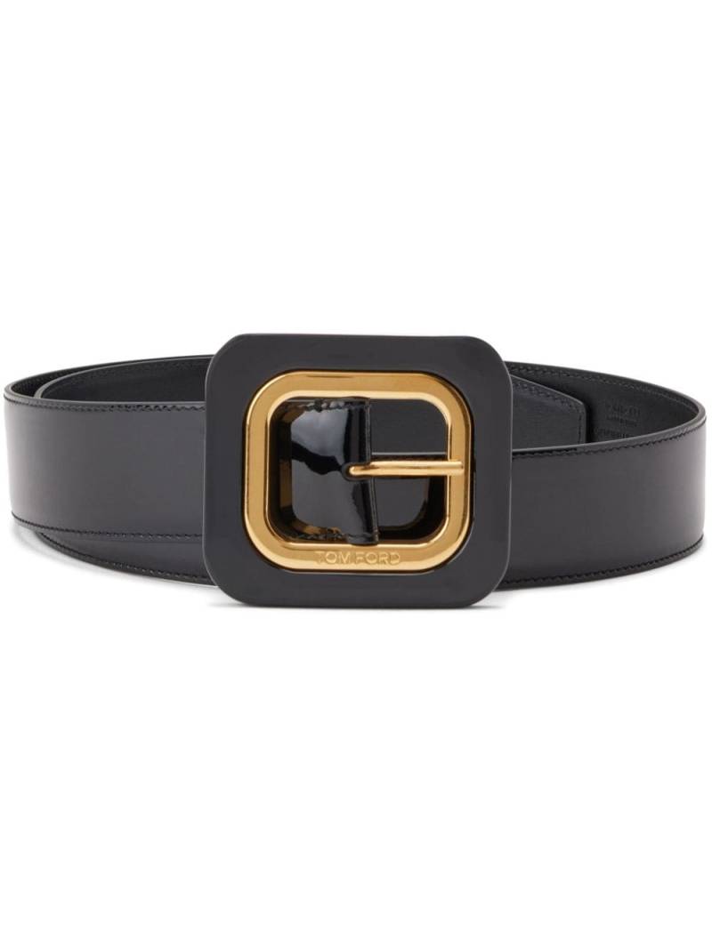 TOM FORD square-buckle leather belt - Black von TOM FORD