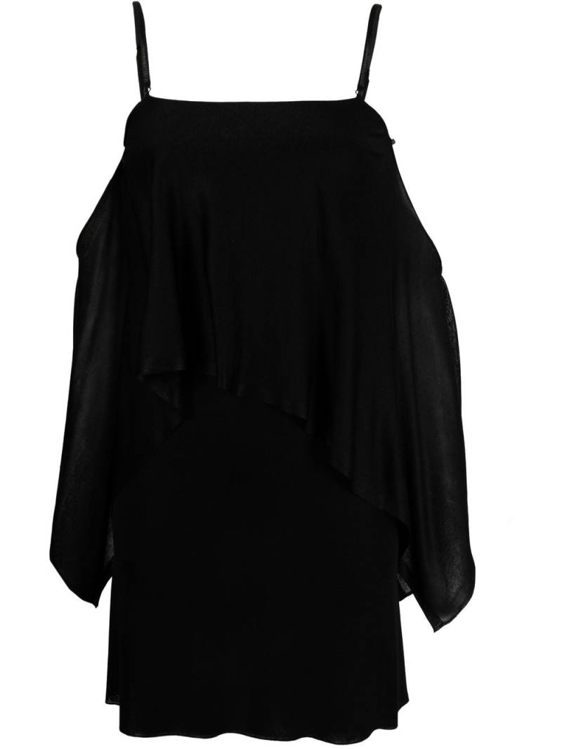 TOM FORD cold-shoulder ruffled dress - Black von TOM FORD