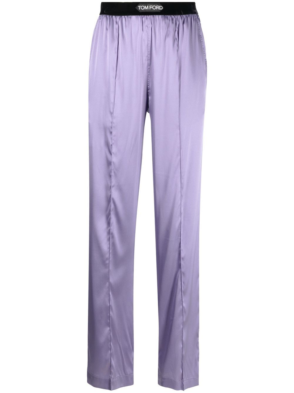 TOM FORD straight-leg silk trousers - Purple von TOM FORD