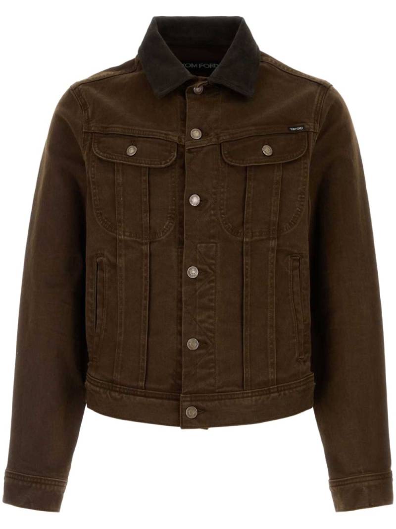 TOM FORD stretch-denim jacket - Brown von TOM FORD