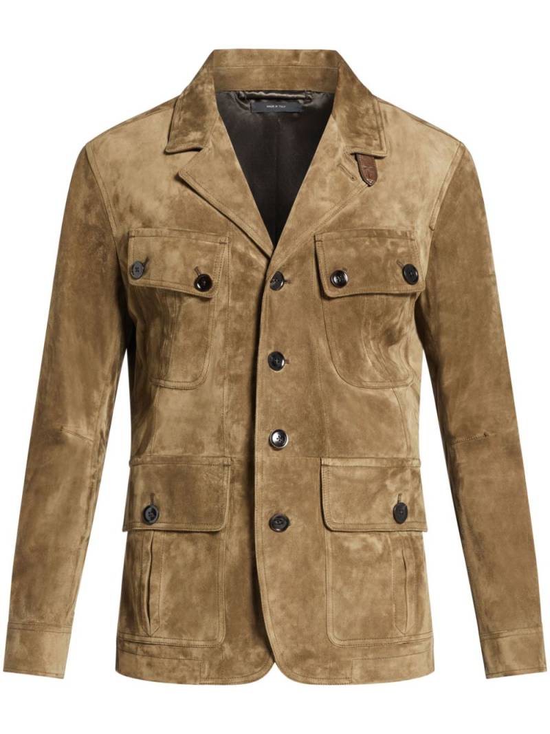 TOM FORD suede military jacket - Neutrals von TOM FORD