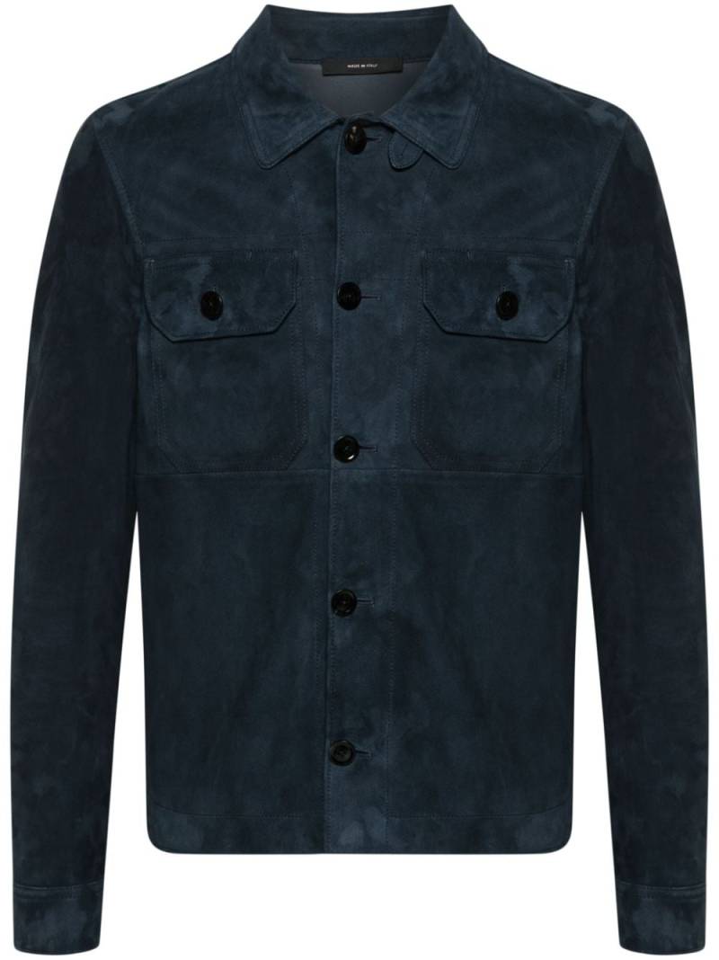 TOM FORD suede shirt jacket - Blue von TOM FORD