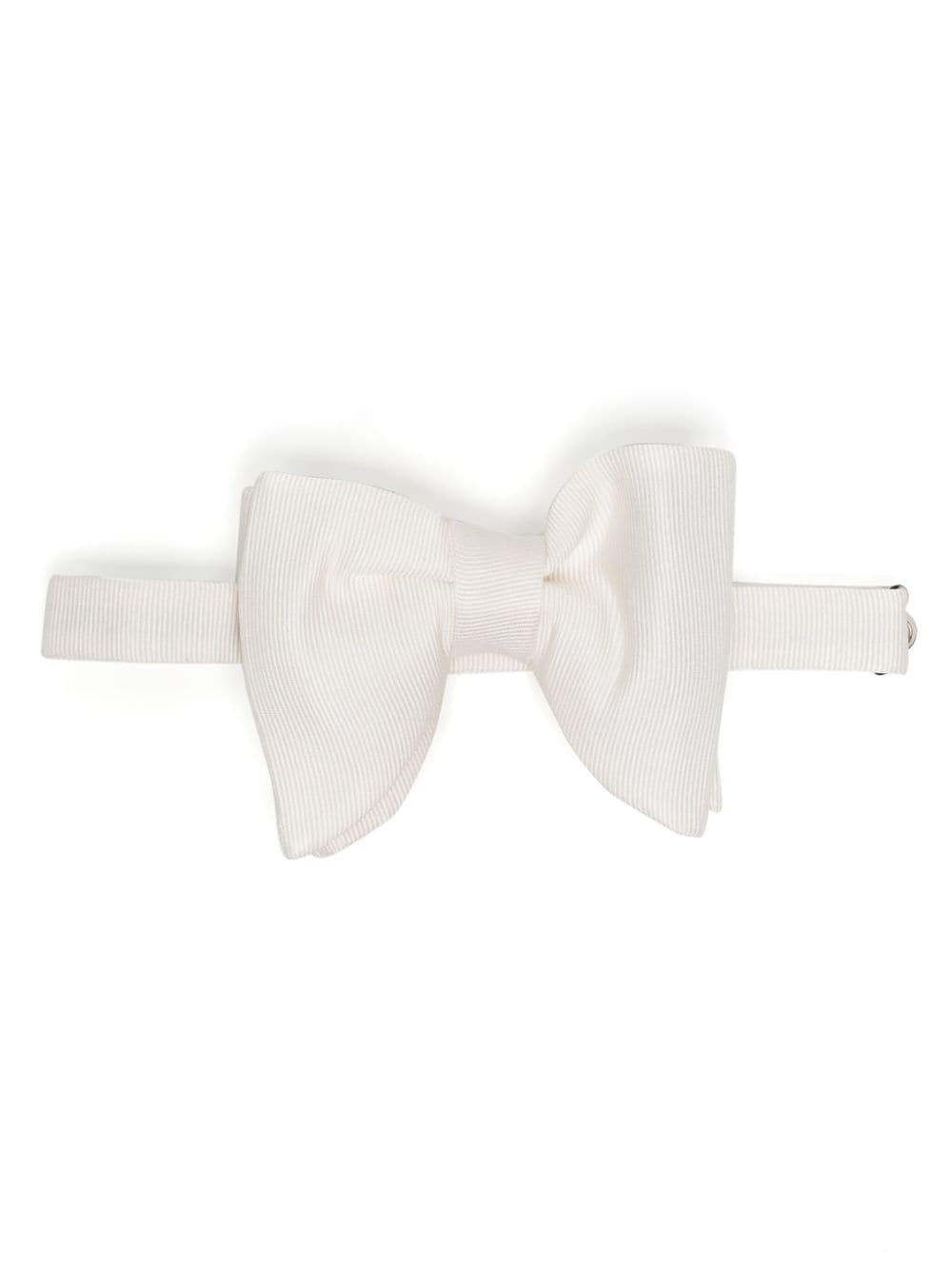 TOM FORD textured silk bow tie - White von TOM FORD