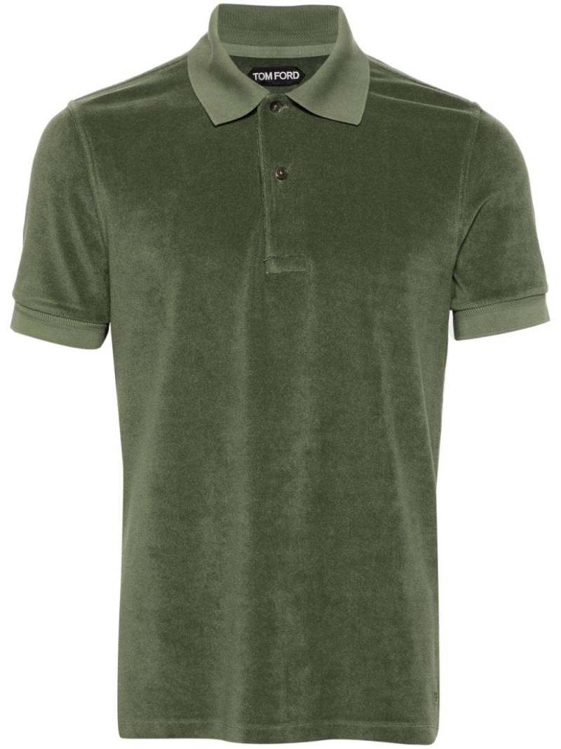 TOM FORD towelling-finish polo shirt - Green von TOM FORD