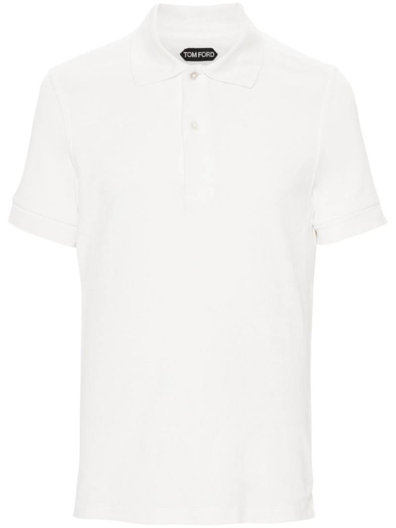 TOM FORD towelling-finish polo shirt - White von TOM FORD