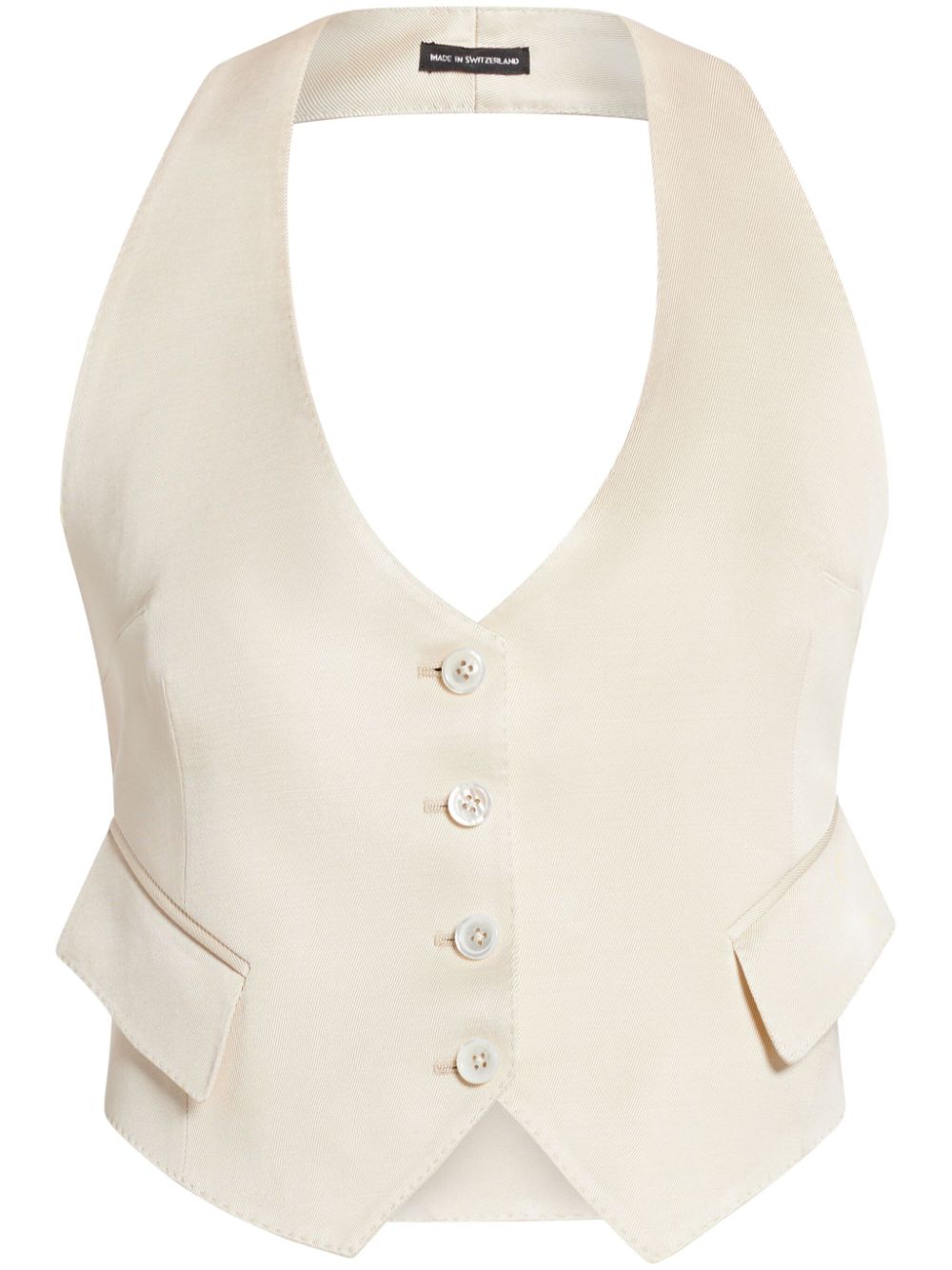 TOM FORD twill open-back waistcoat - Neutrals von TOM FORD