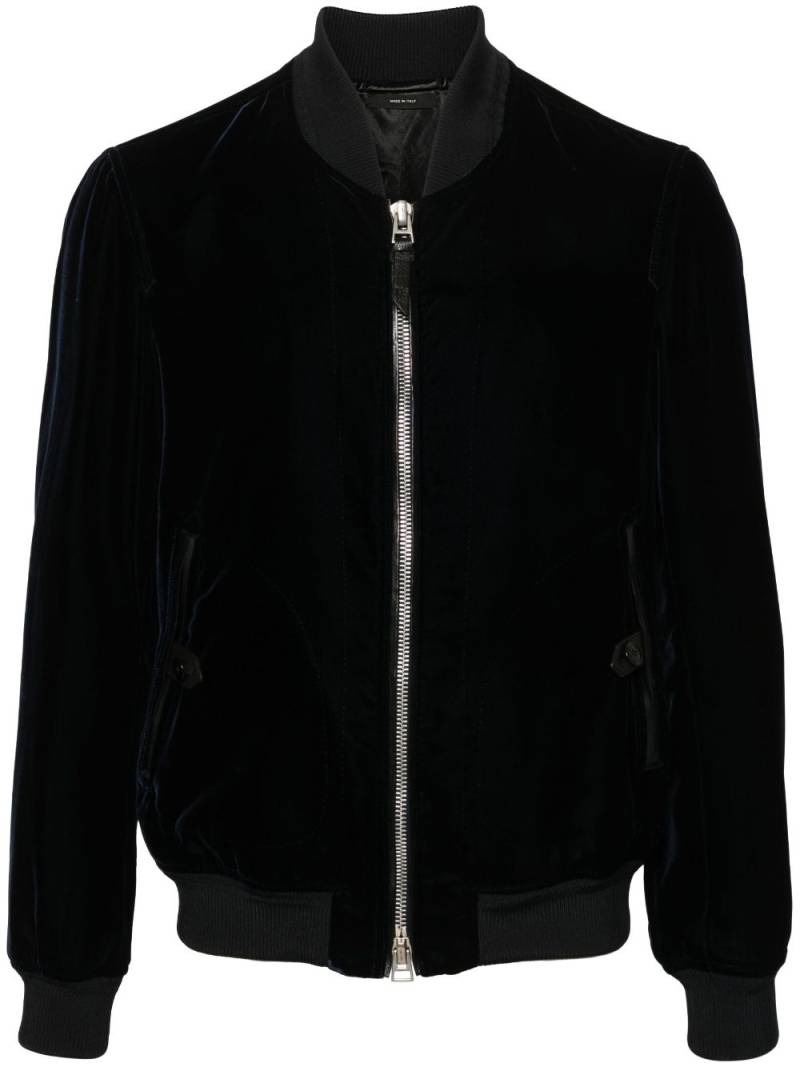 TOM FORD velvet bomber jacket - Blue von TOM FORD