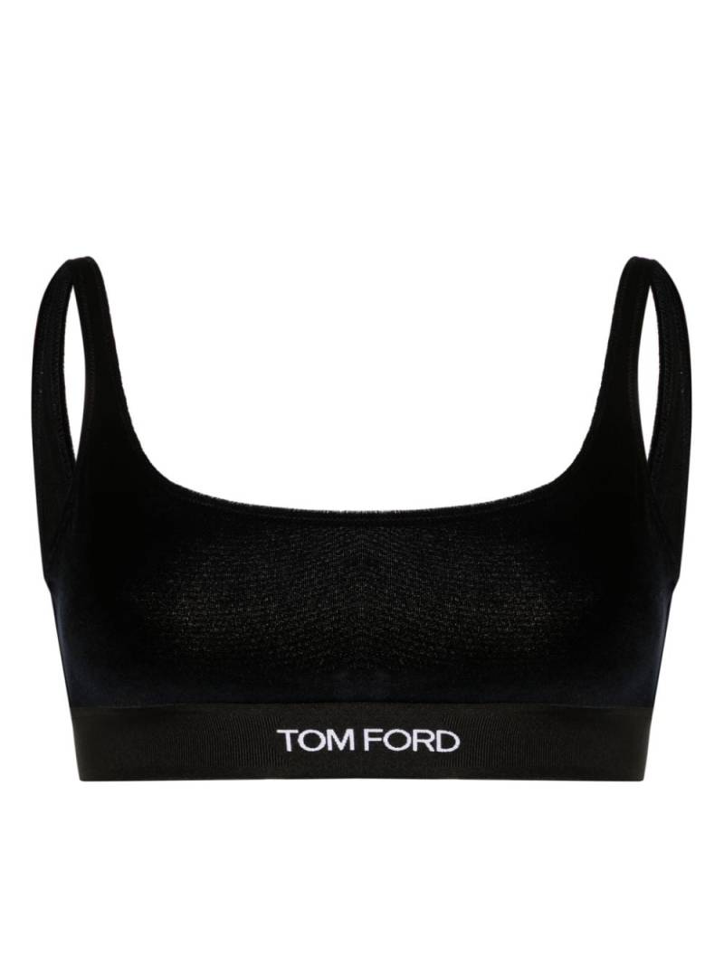 TOM FORD velvet bralette - Blue von TOM FORD