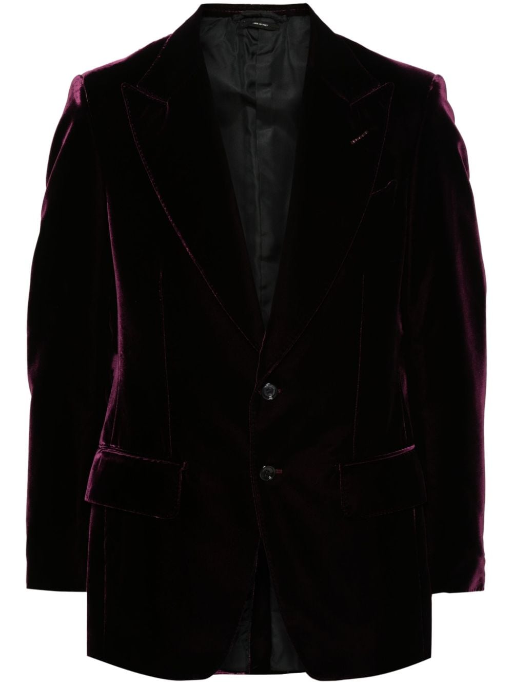 TOM FORD velvet single-breasted blazer - Purple von TOM FORD