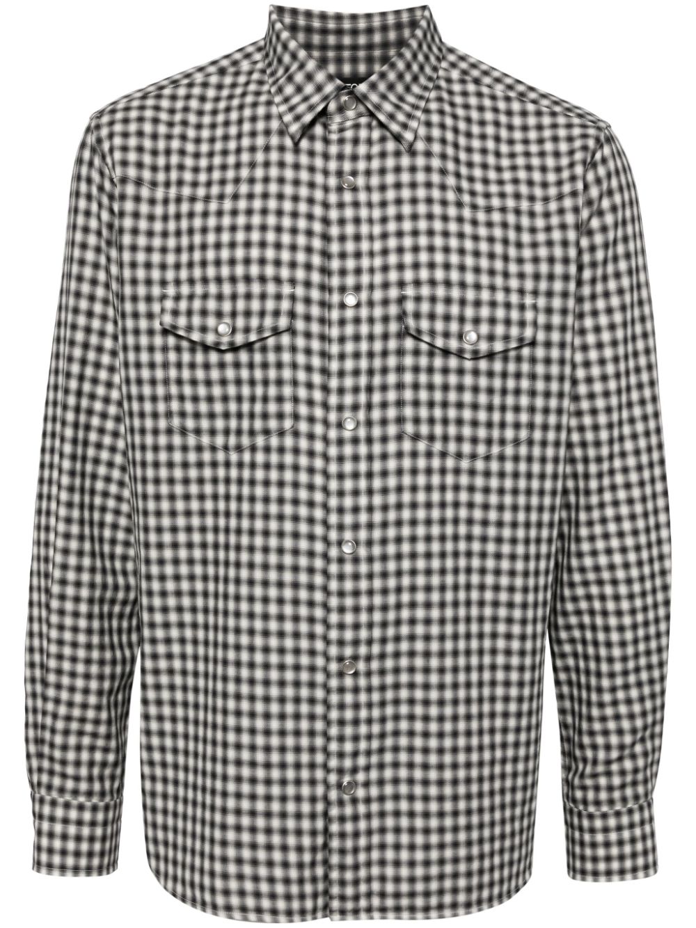 TOM FORD western check shirt - Black von TOM FORD