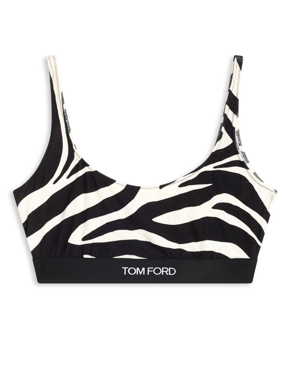 TOM FORD zebra-print bra - Black von TOM FORD