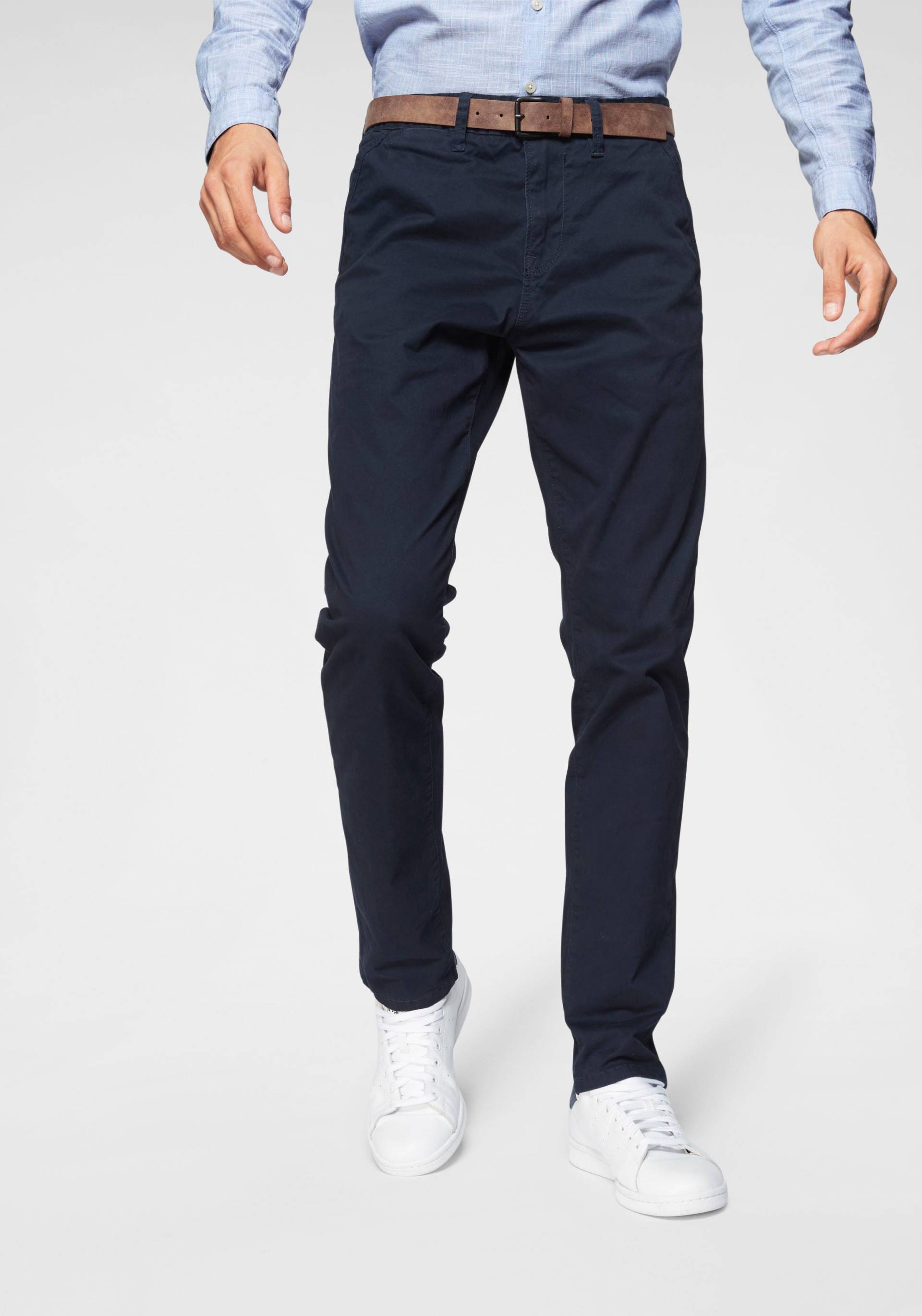 TOM TAILOR Denim Chinohose, (mit Gürtel), leicht vorgewaschen von TOM TAILOR Denim