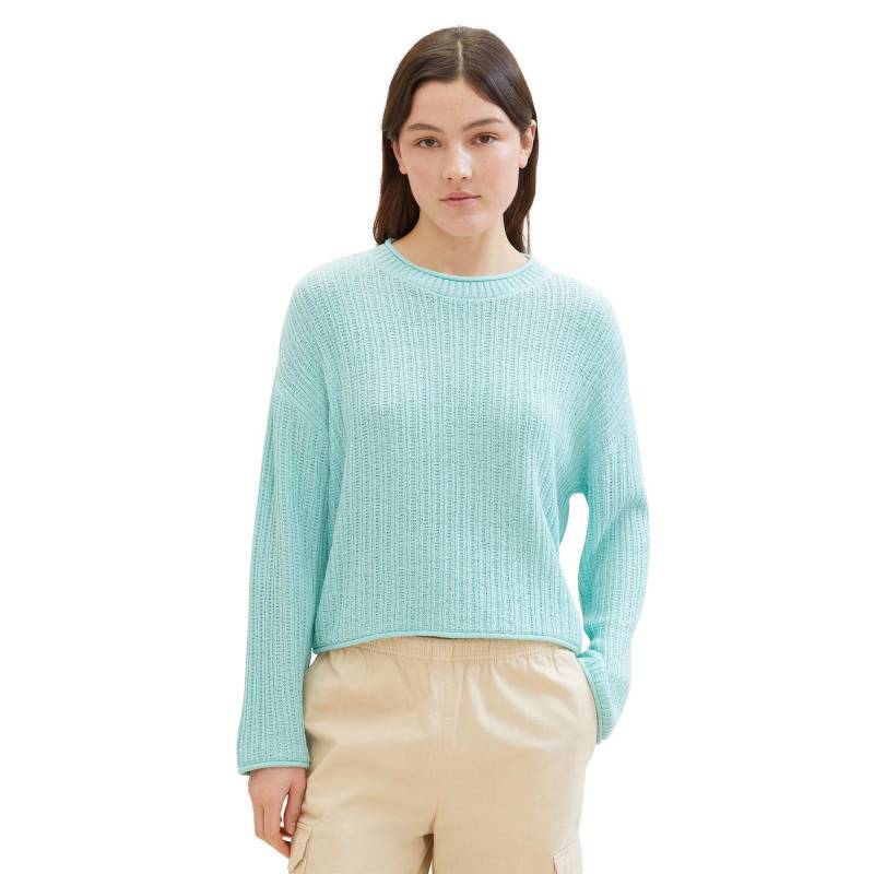 Pullover Damen Hellblau XS von TOM TAILOR Denim