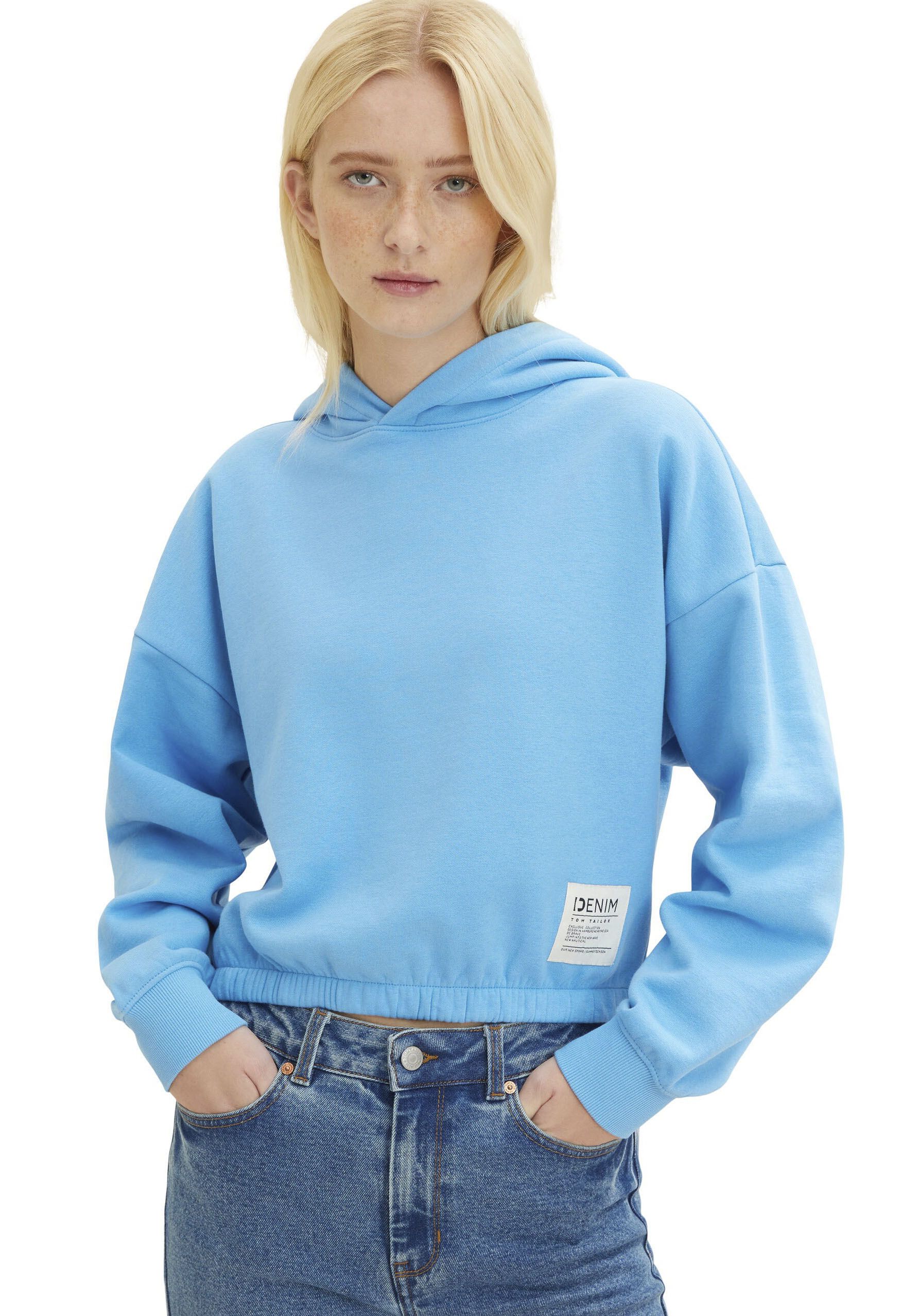 TOM TAILOR Denim Kapuzensweatshirt, im Cropped-Design von TOM TAILOR Denim