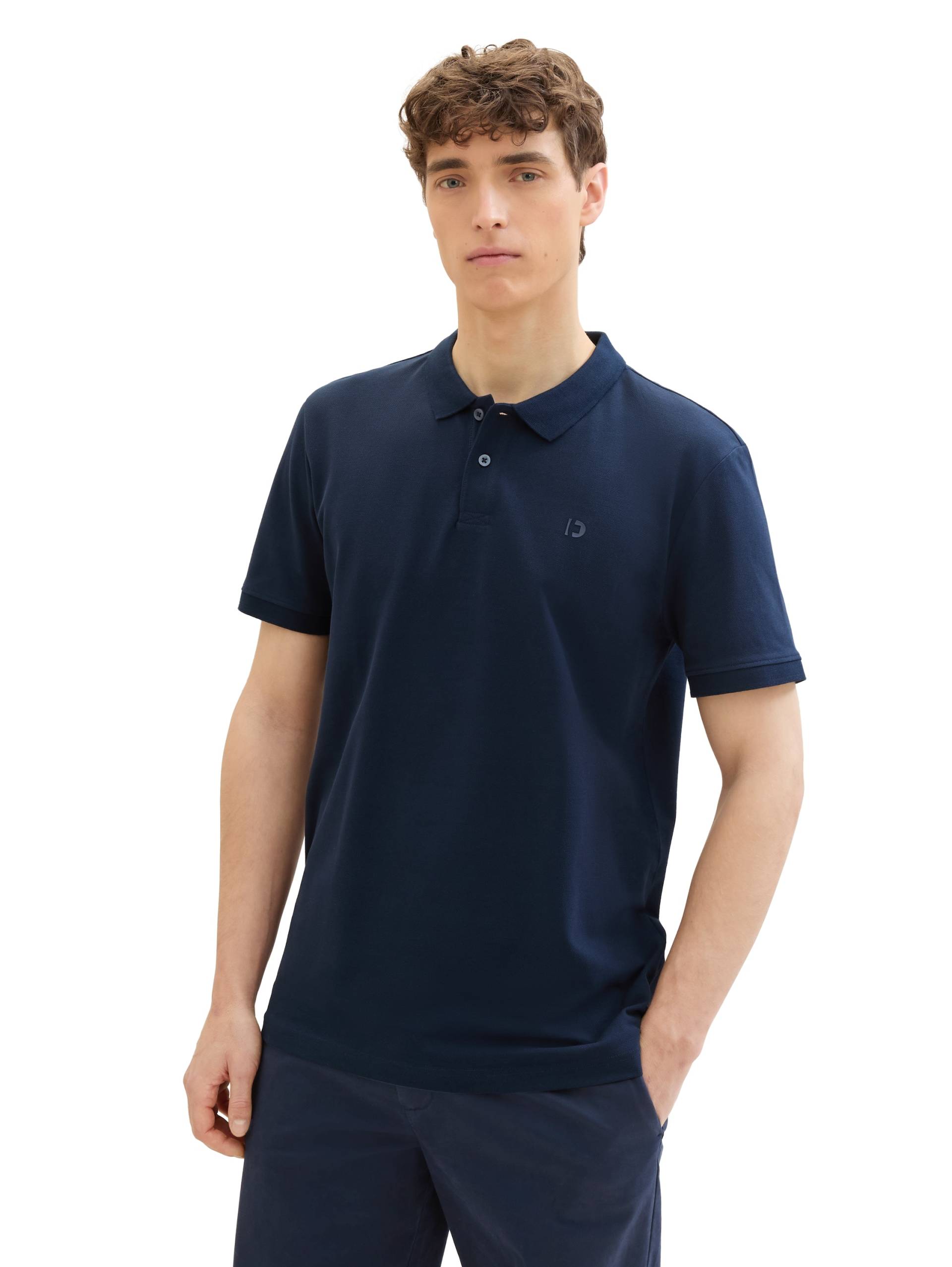 TOM TAILOR Denim Poloshirt, mit Logo-Print von TOM TAILOR Denim