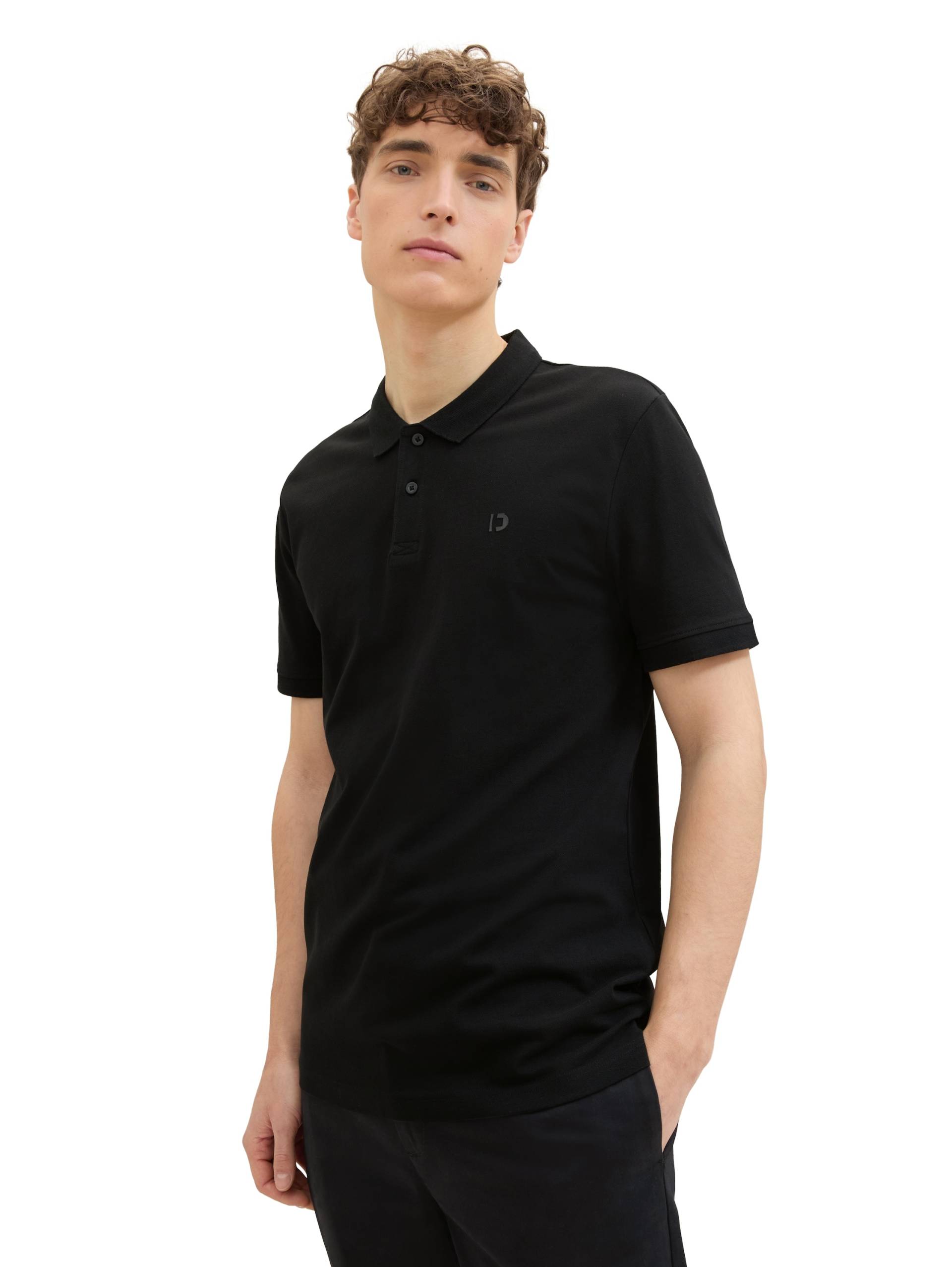 TOM TAILOR Denim Poloshirt, mit Logo-Print von TOM TAILOR Denim