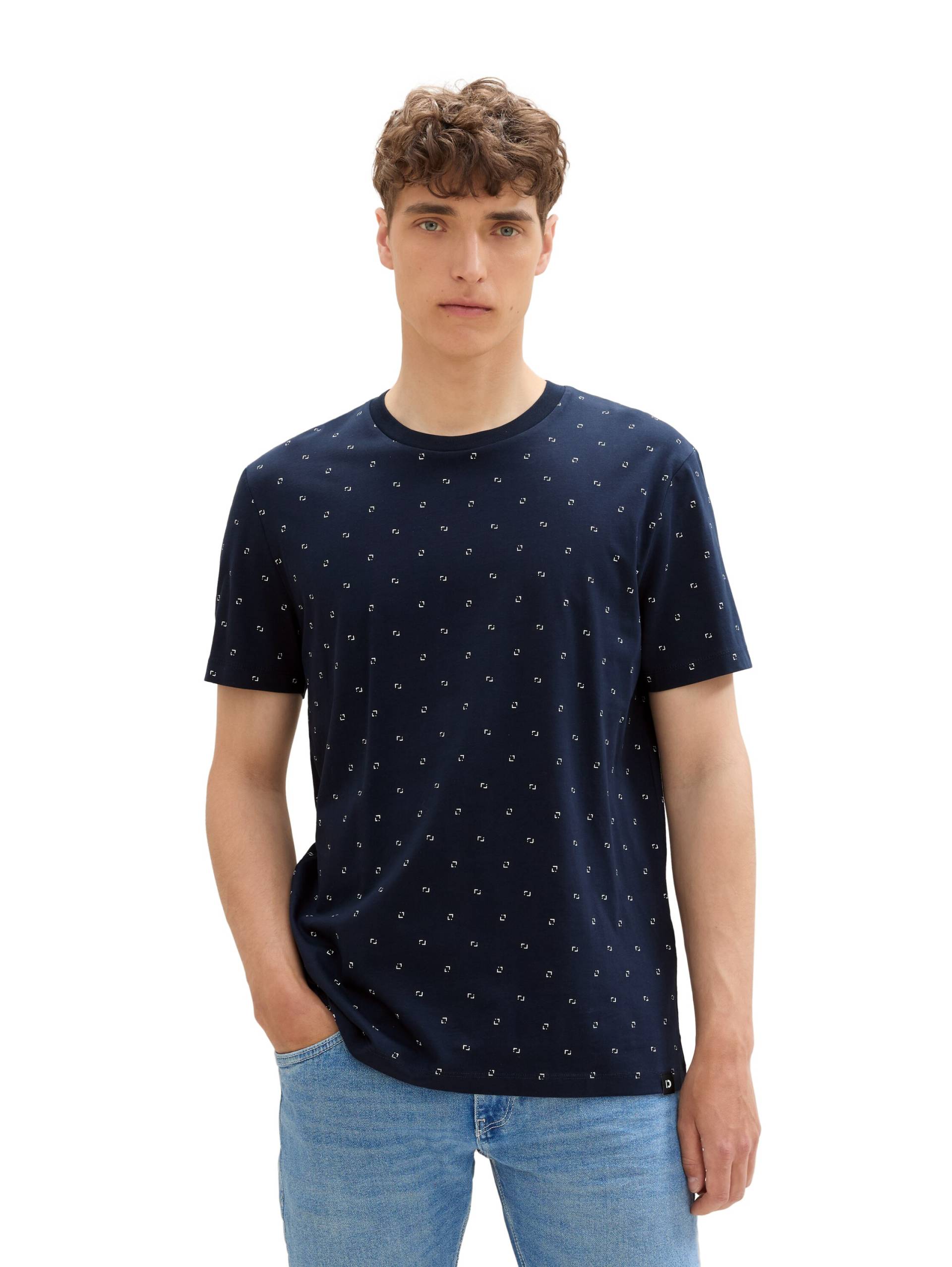 TOM TAILOR Denim Rundhalsshirt, mit Minimal-Print von TOM TAILOR Denim