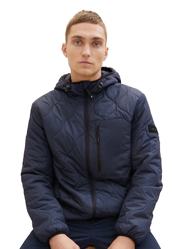 TOM TAILOR Denim Steppjacke, mit Kapuze, mit Logo-Badge am Ärmel von TOM TAILOR Denim