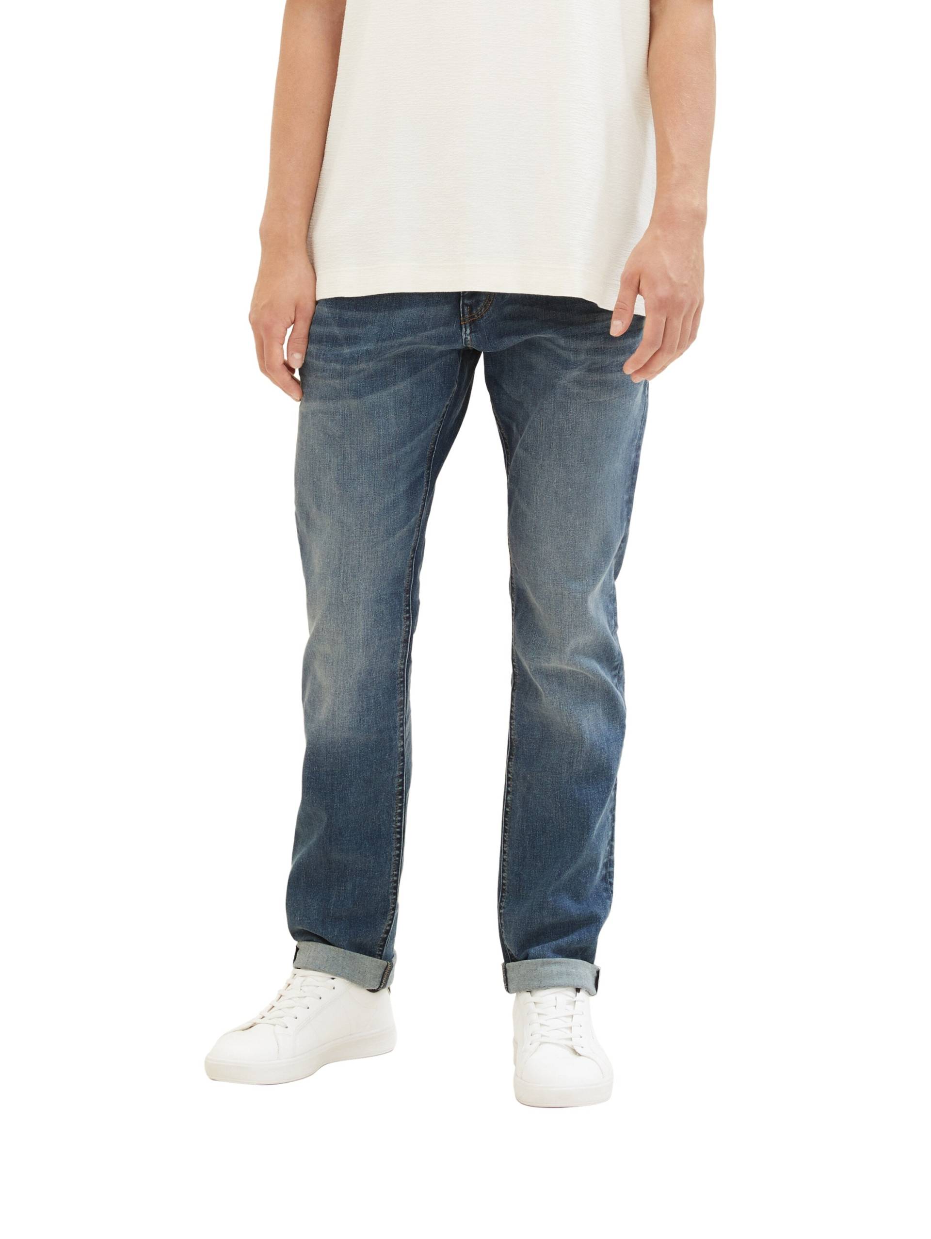 TOM TAILOR Denim 5-Pocket-Jeans »AEDAN Straight«, mit Kontrastnähten und Stretch-Anteil TOM TAILOR Denim 5-Pocket-Jeans »AEDAN Straight«, mit Kontrastnähten und Stretch-Anteil von TOM TAILOR Denim