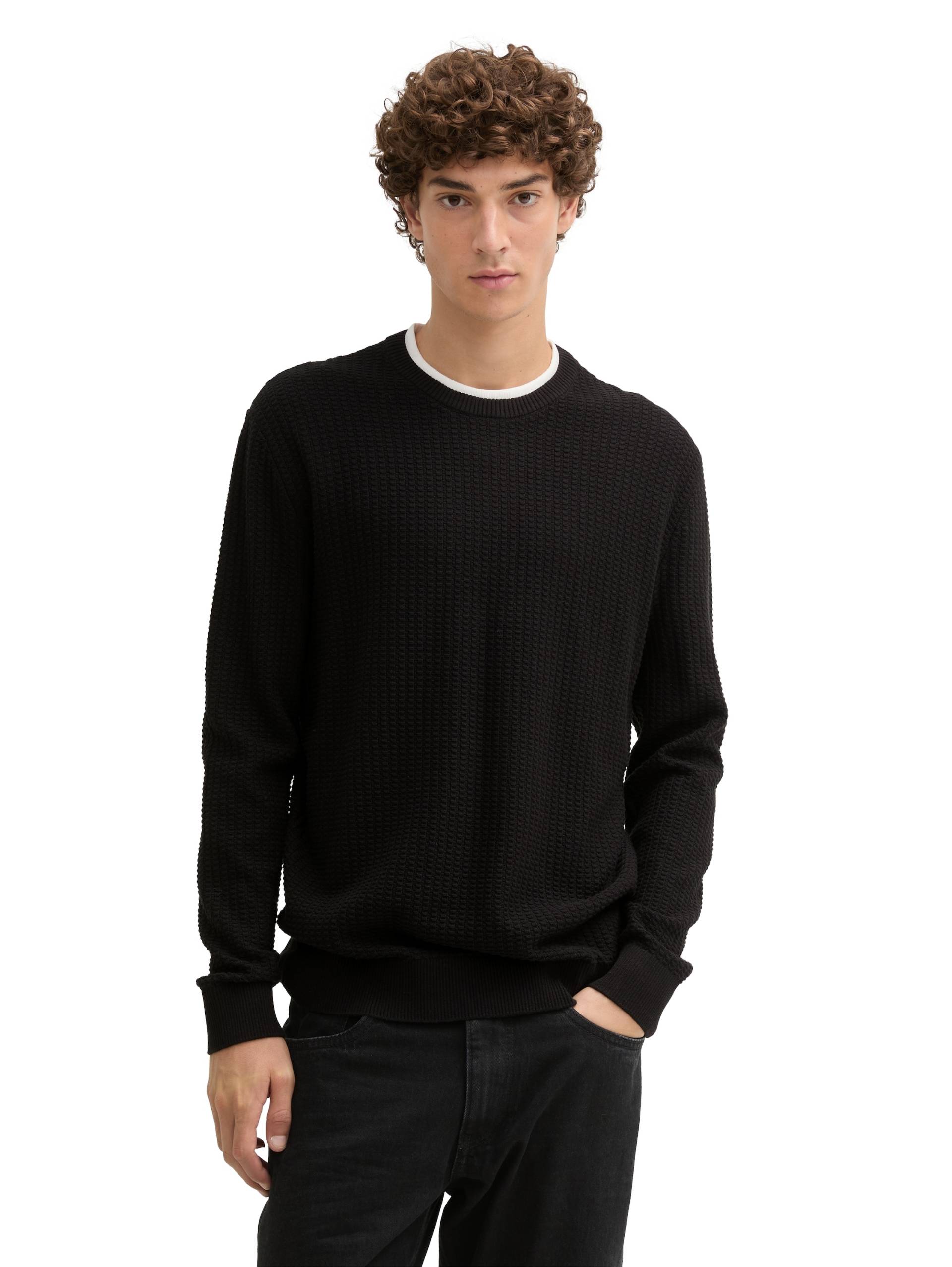 TOM TAILOR Denim Strickpullover, in 2-in-1-Look von TOM TAILOR Denim