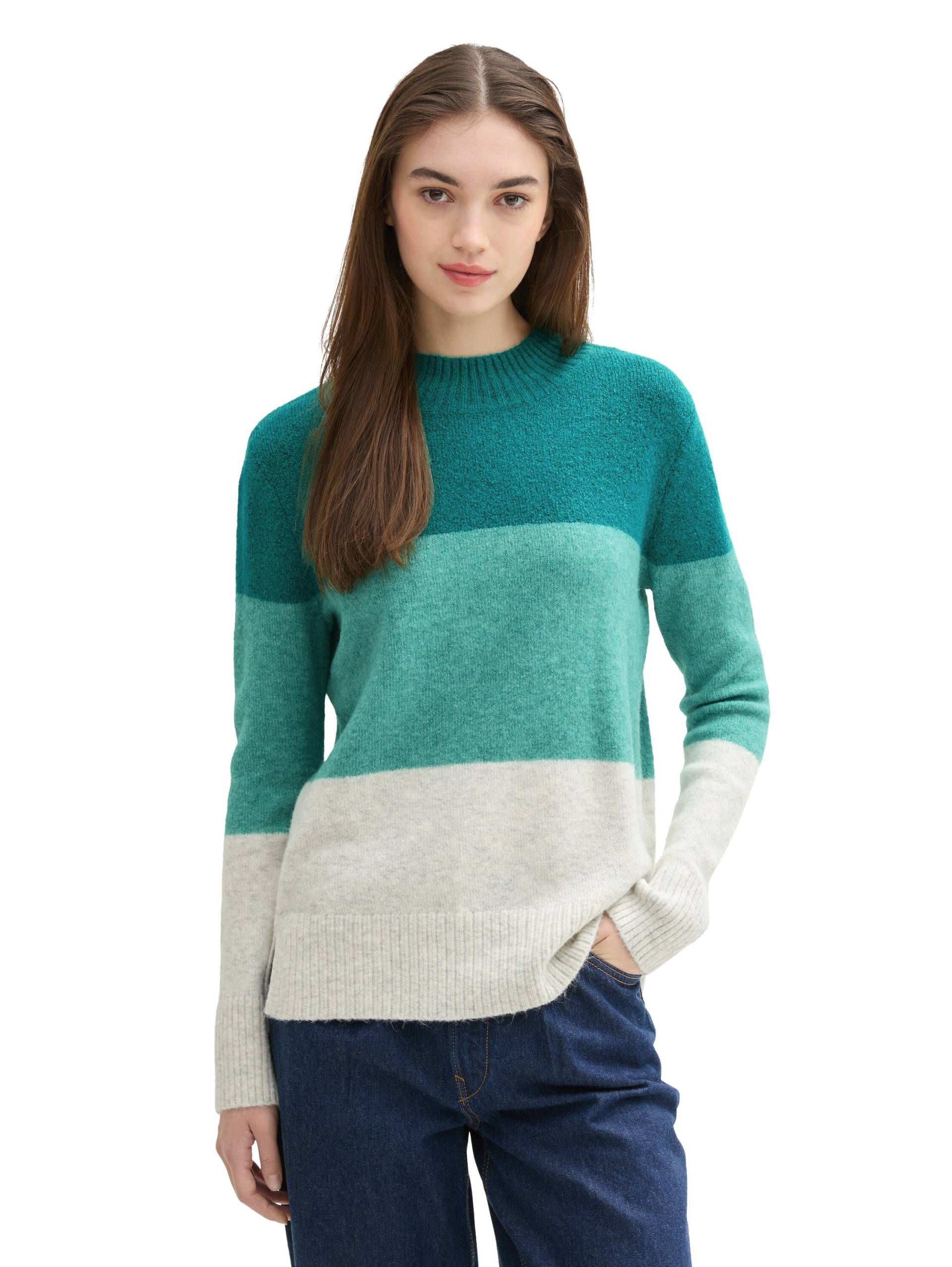 TOM TAILOR Denim Strickpullover, mit Colour Blocking von TOM TAILOR Denim