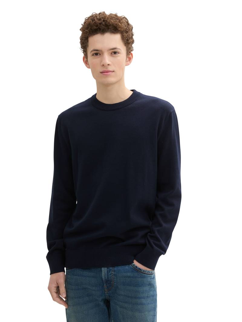 TOM TAILOR Denim Strickpullover, mit Rundhalsausschnitt von TOM TAILOR Denim