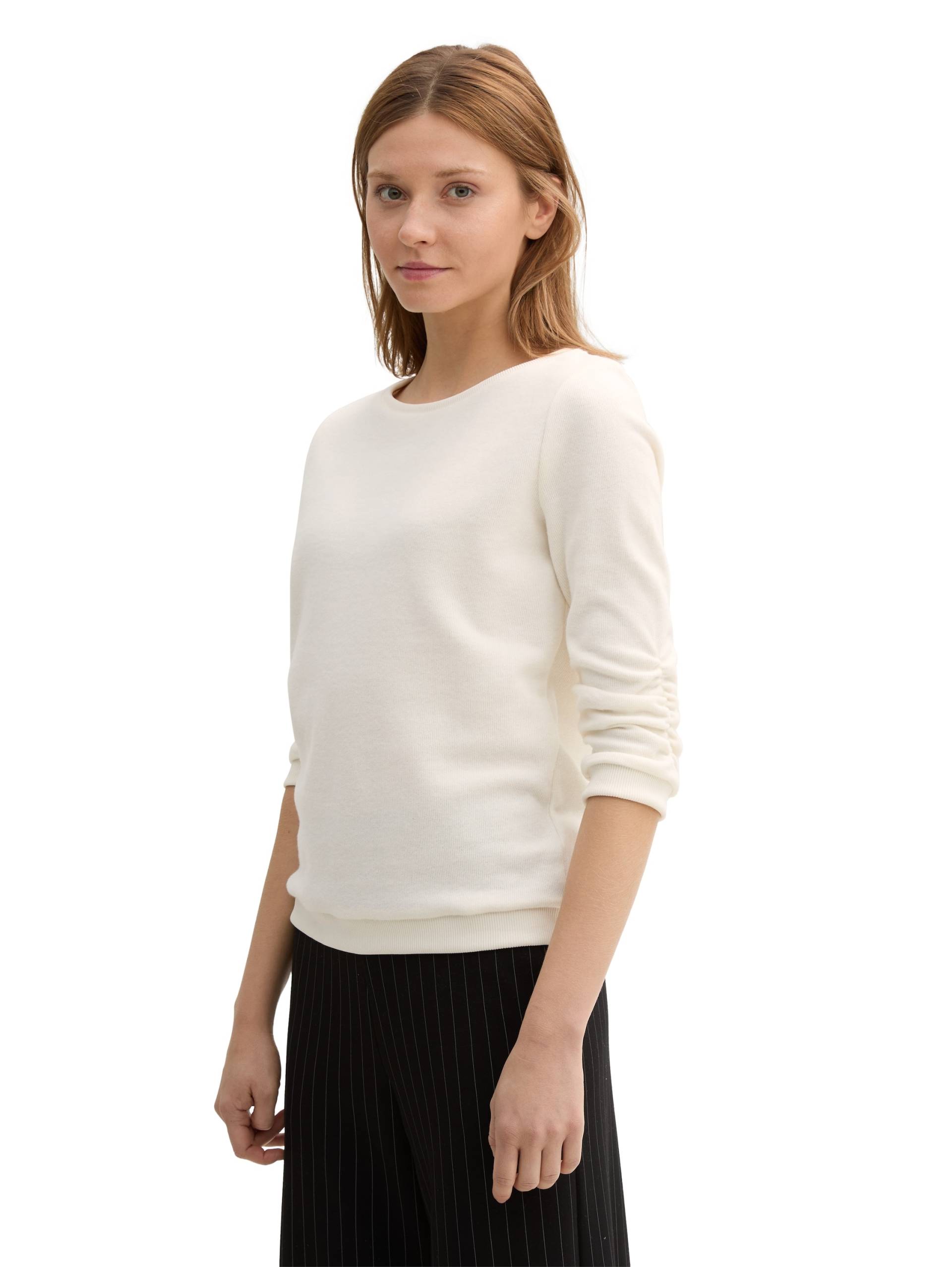 TOM TAILOR Denim Sweatshirt, mit Raffungen am Ärmel TOM TAILOR Denim Sweatshirt, mit Raffungen am Ärmel von TOM TAILOR Denim