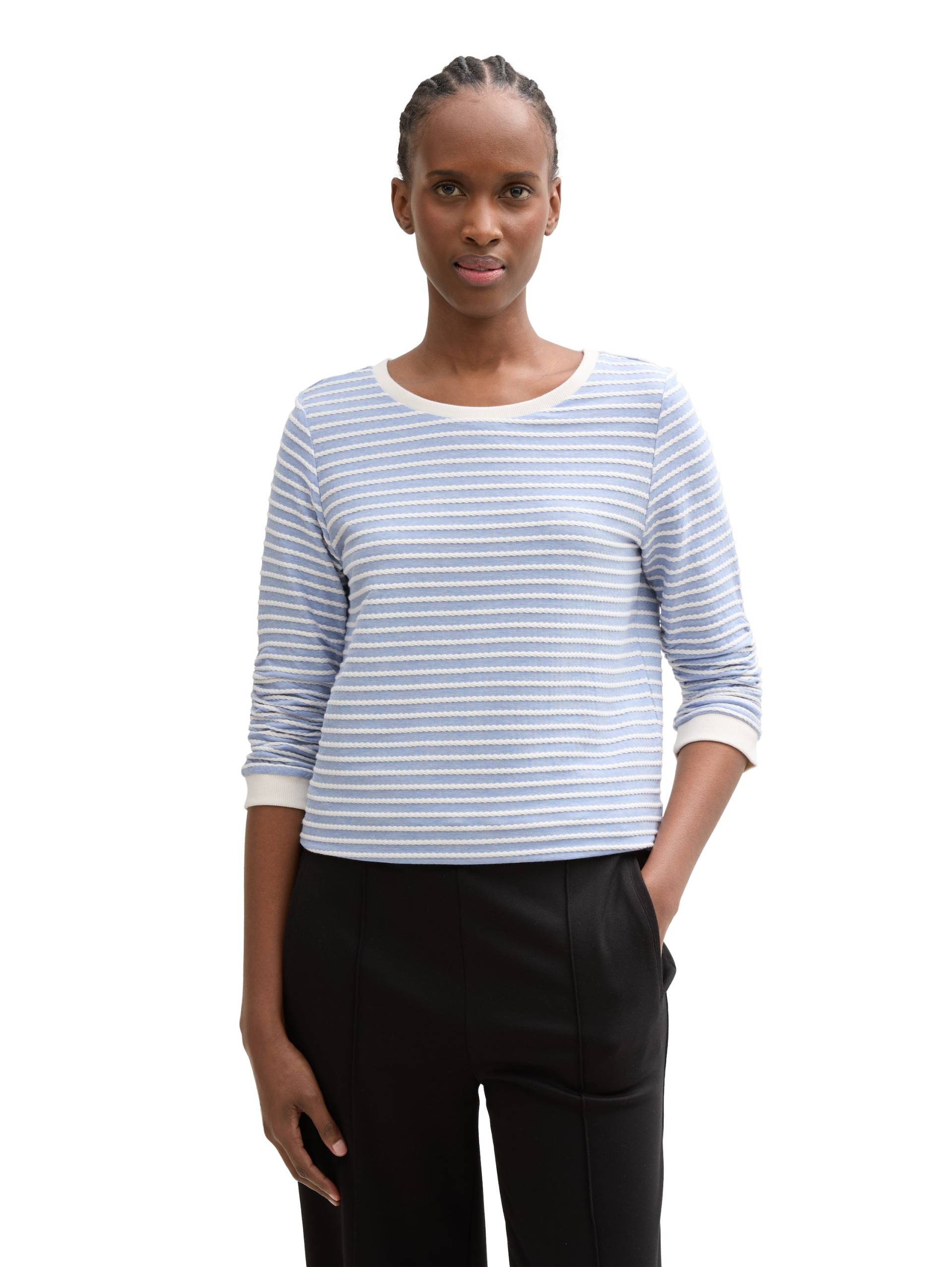 TOM TAILOR Denim Sweatshirt, mit gestreifter Optik TOM TAILOR Denim Sweatshirt, mit gestreifter Optik von TOM TAILOR Denim