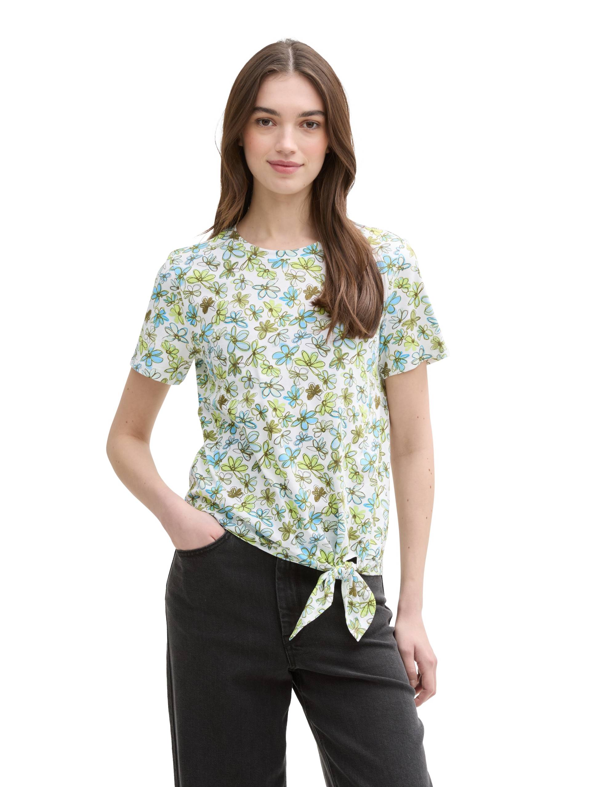 TOM TAILOR Denim T-Shirt, mit Minimalprint und seitlichem Knoten TOM TAILOR Denim T-Shirt, mit Minimalprint und seitlichem Knoten von TOM TAILOR Denim