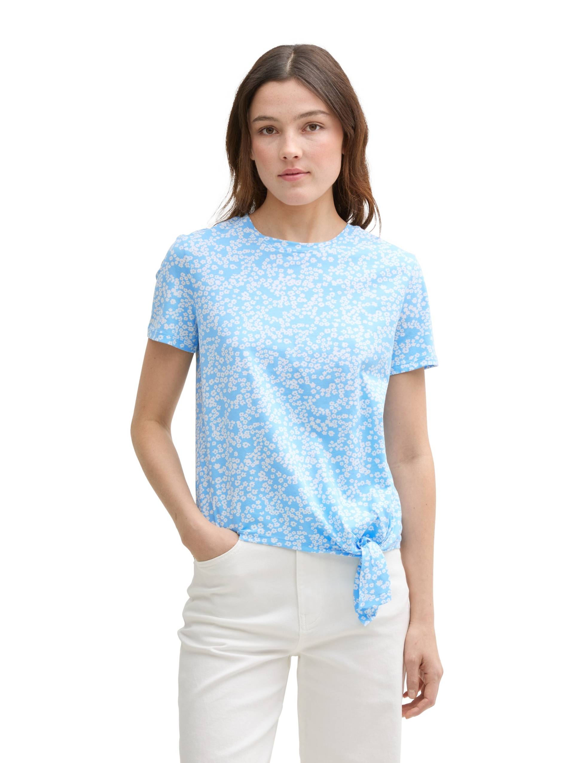 TOM TAILOR Denim T-Shirt, mit Minimalprint und seitlichem Knoten TOM TAILOR Denim T-Shirt, mit Minimalprint und seitlichem Knoten von TOM TAILOR Denim