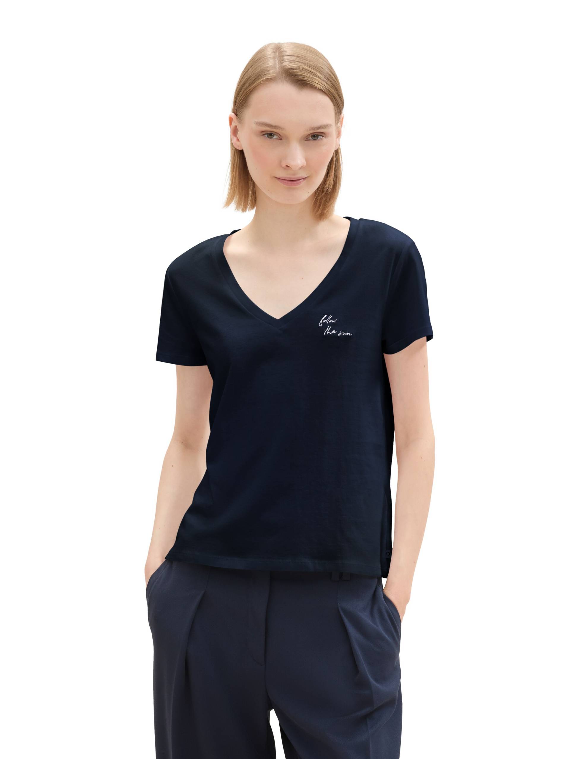 TOM TAILOR Denim V-Shirt, mit Statement-Prints TOM TAILOR Denim V-Shirt, mit Statement-Prints von TOM TAILOR Denim