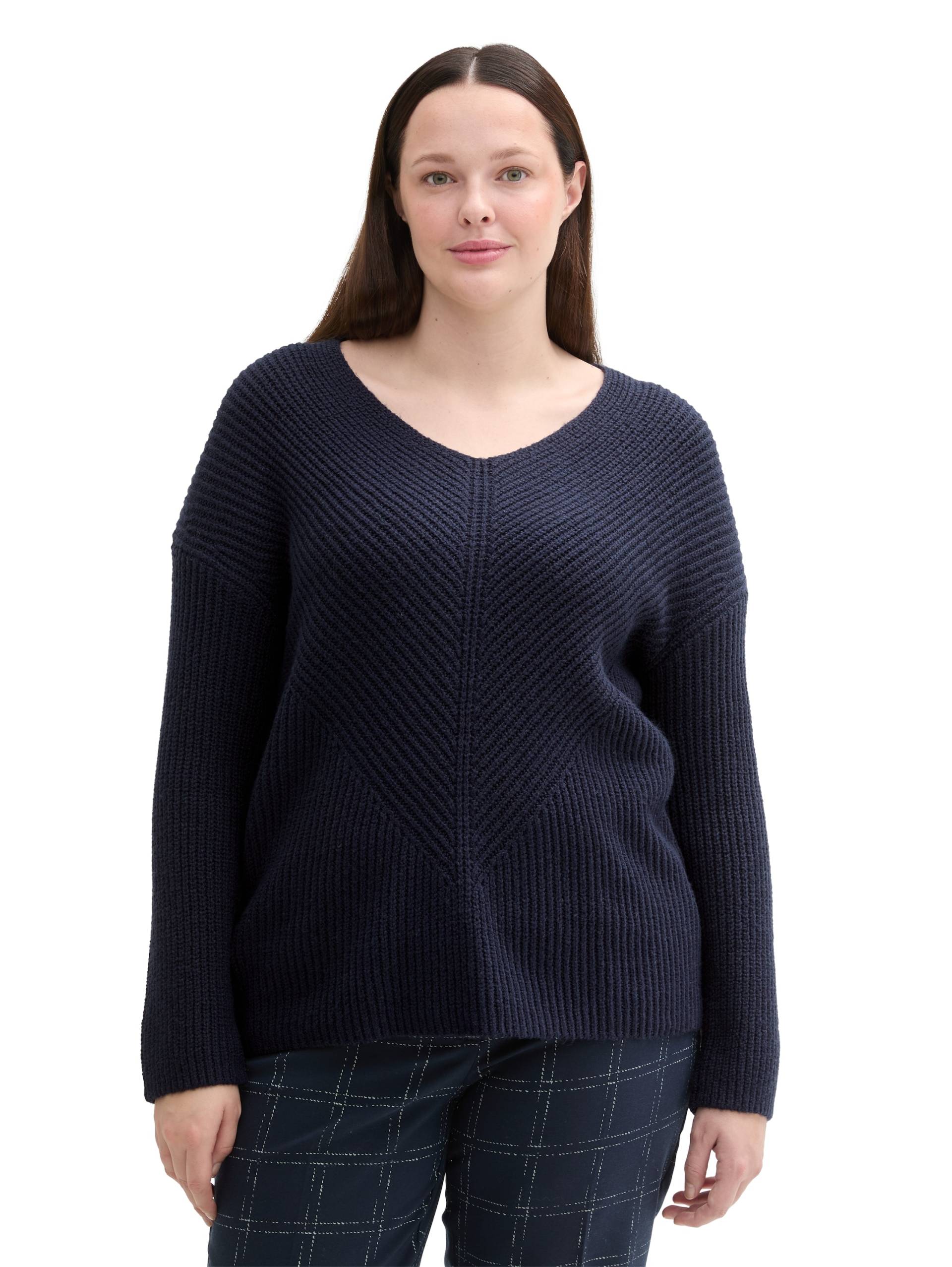 TOM TAILOR PLUS Strickpullover, mit Rippstruktur von TOM TAILOR PLUS