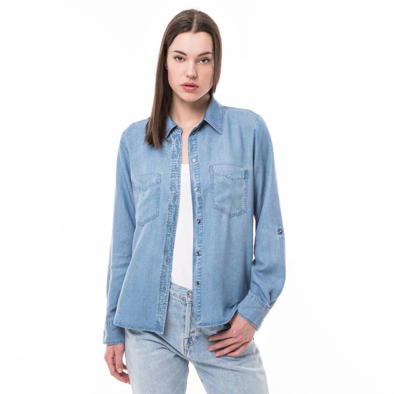 Bluse Damen Blau Denim 38 von TOM TAILOR