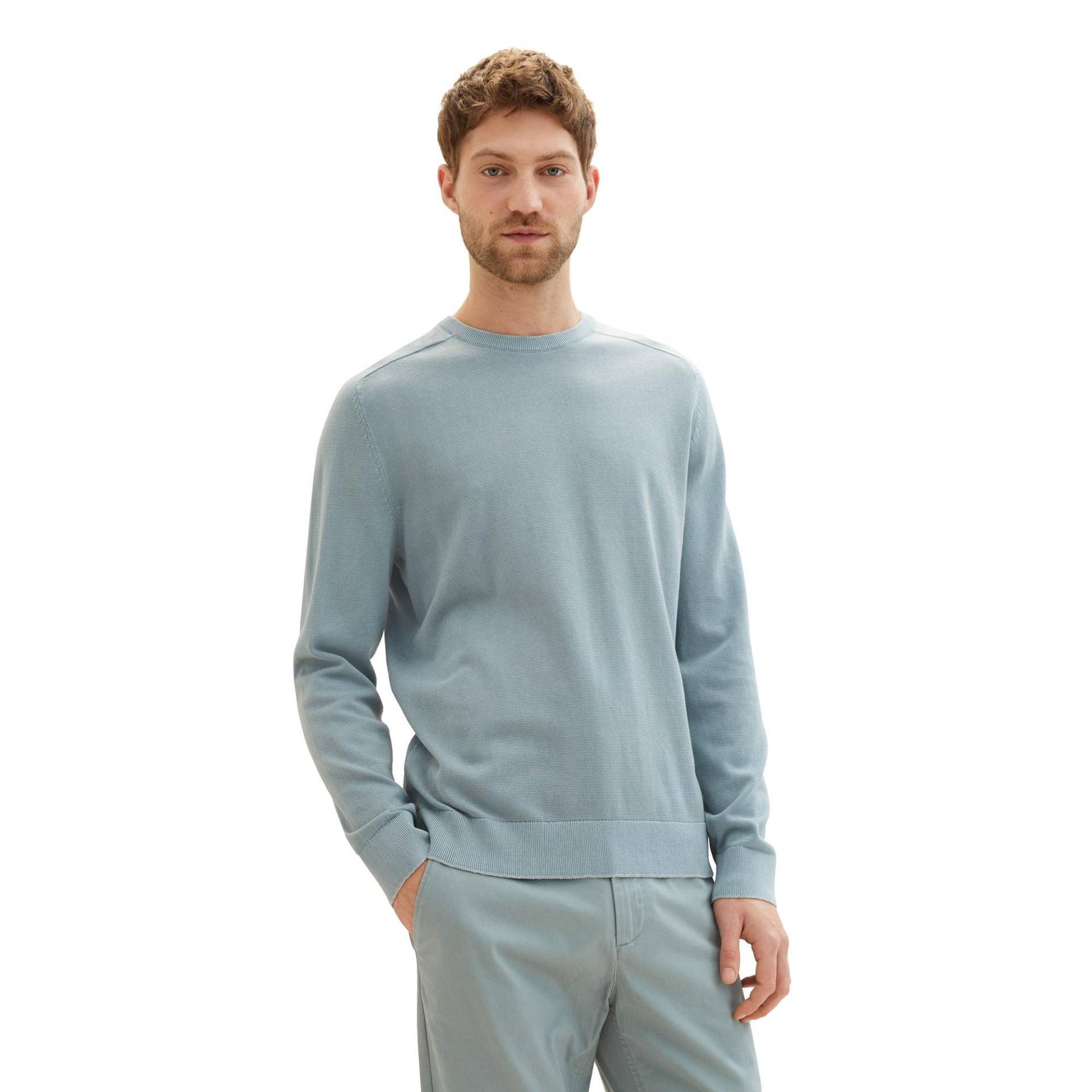 Pullover Herren Grau-Blau XL von TOM TAILOR