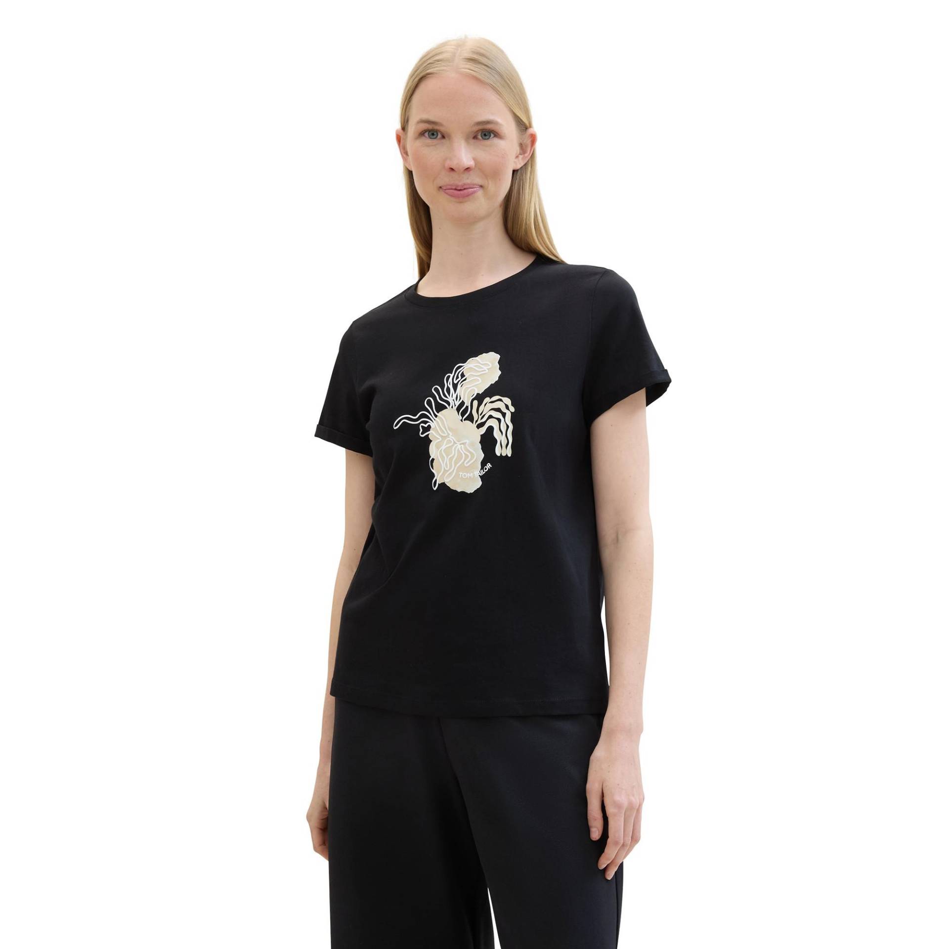 T-shirt Damen Black XS von TOM TAILOR